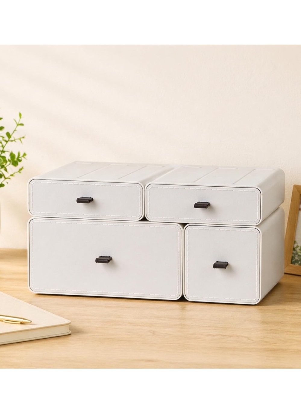 NIB dresser or desktop modular 4 piece multi-way organizer with drawers